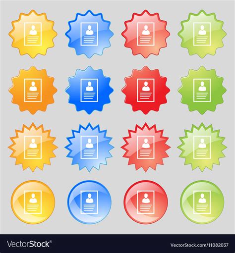 form icon sign big set   colorful modern vector image