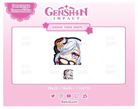 Shenhe Think Emote Genshin Impact F R Twitch Discord Etsy