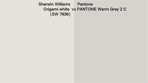 Sherwin Williams Origami White Sw 7636 Vs Pantone Warm Grey 2 C Side