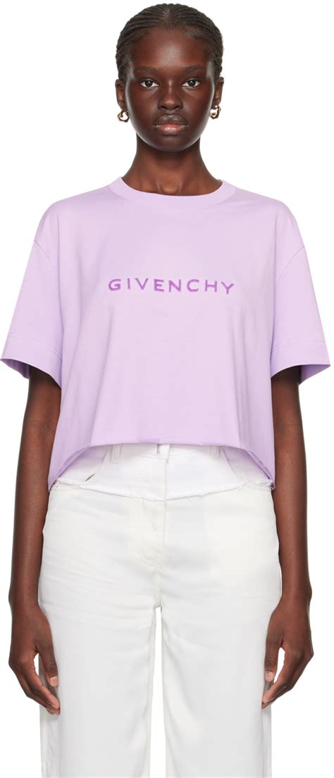 Givenchy Purple Flocked T Shirt Givenchy