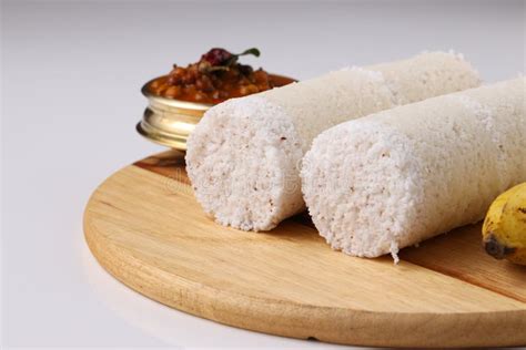 White Rice Puttu With Chana Curry Stock Photo Image Of Breakfast