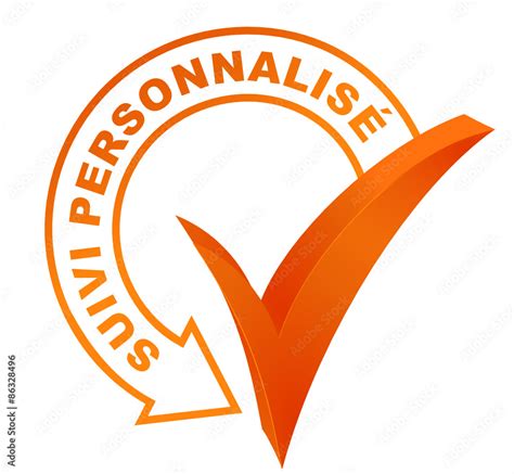 Suivi Personnalis Sur Symbole Valid Orange Stock Vector Adobe Stock