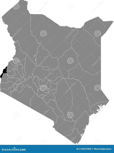 Location Map Of The Busia County Of Kenya Stock Vector Illustration