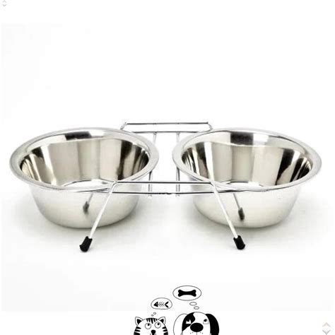 Comedouro Inox Tigela Dupla Para Cachorro E Gato Shopee Brasil