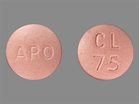 Round Pink Apo Cl 75 Images Clopidogrel Bisulfate Ndc 60429 301