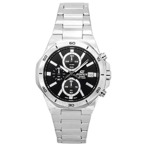 Casio Edifice Classic Standard Chronograph Analog Black Dial Quartz Efv