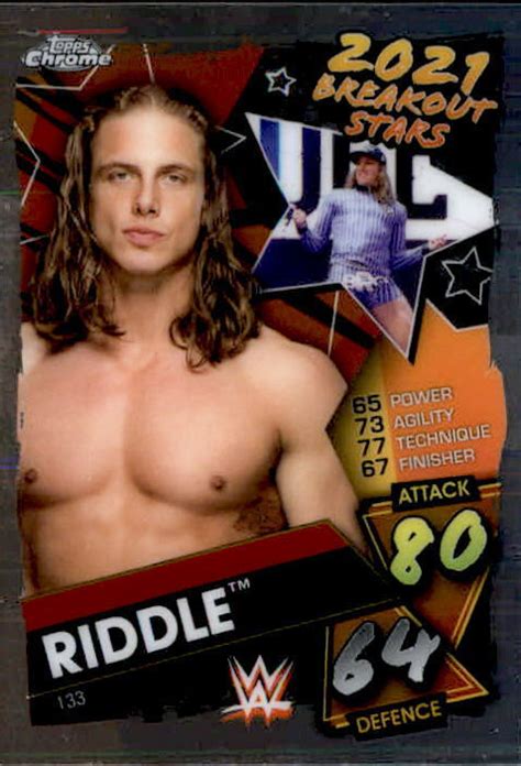 Riddle 2021 Topps Chrome WWE Slam Attax 2021 Breakout Stars Card EBay