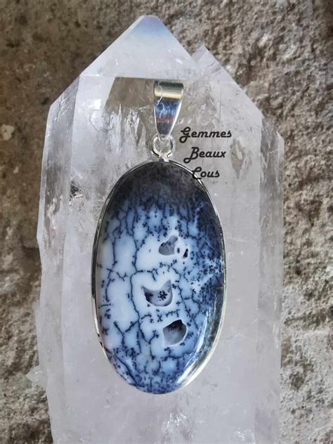 Pendentifs Agate Dendritique Merlinite Gemmes Beaux Cous