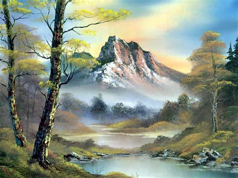 Bob Ross | Landscape paintings, Oil painting landscape, Bob ross paintings