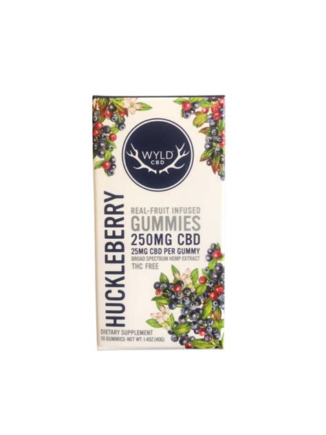 WYLD Huckleberry 250 Mg CBD Gummies Grassy Knoll