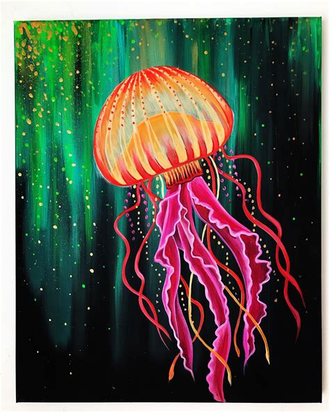 Jellyfish Etsy Painting Jellyfish Art Jellyfish Painting