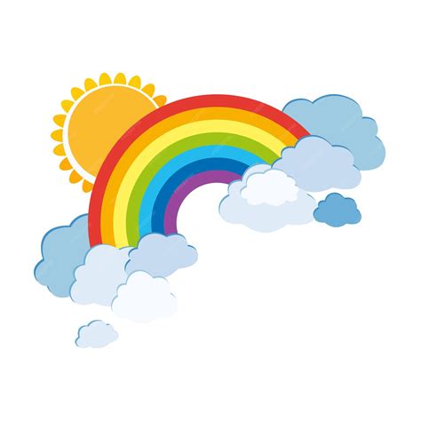 Rainbows And Sunshine Clipart Image