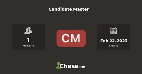 Candidate Master - Chess Club - Chess.com