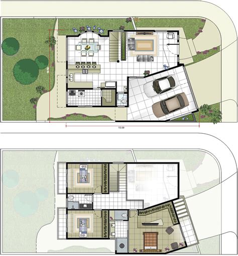 Plano De Casa El Lote De Esquina Planos De Casas Modelos De Casas E