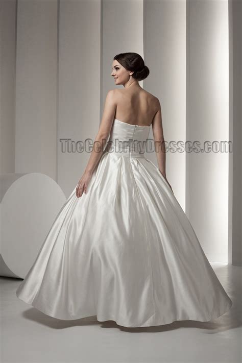 Classic Ball Gown Strapless Floor Length Wedding Dresses