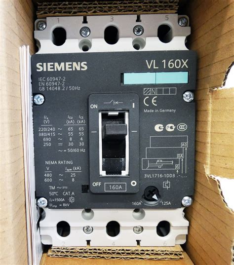 Siemens VL160X 3VL1716 1DD36 0AA0 3VL1 716 1DD36 0AA0 E 03 Unused OVP