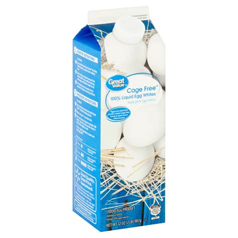 Great Value Cage Free 100 Liquid Egg Whites 32 Oz