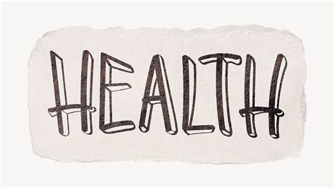 Health Word Ripped Paper Typography Free Photo Rawpixel