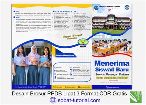 Desain Brosur Ppdb Lipat 3 Format Cdr Gratis Sobat Tutorial