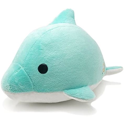 Bellzi Teal Dolphin Stuffed Animal Plush Toy - Adorable Plushie Toys ...