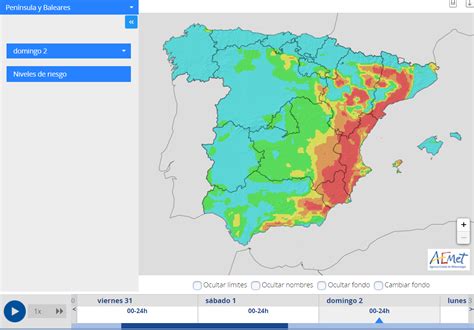 Mapa De Riesgo De Incendios Para El Primer Fin De Semana De Abril De