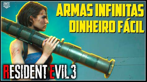 RESIDENT EVIL 3 REMAKE ARMAS INFINITAS E DINHEIRO FÁCIL Muitas Dicas