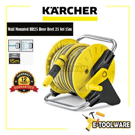 Karcher Wall Mounted Hr25 Hose Reel Set 25 X 15m Primoflex® Hose