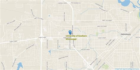 Southern Miss Campus Map