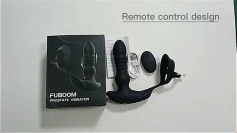 New Anal Vibrator With Penis Ring Vibrating Prostate Massager Thrusting