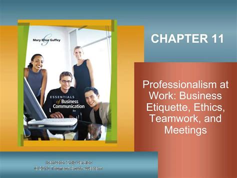 PPT Professionalism At Work Business Etiquette Ethics Teamwork