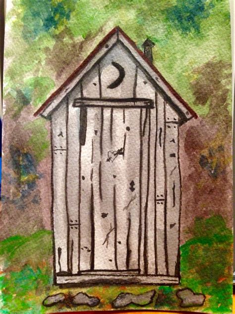 Ye Olde Outhouse Inktense Watercolor Pencil In 2024 Outhouse