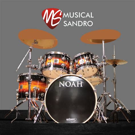 BATERIA NOAH ORANGE FADE BUMBO 22 Loja De Instrumentos Musicais