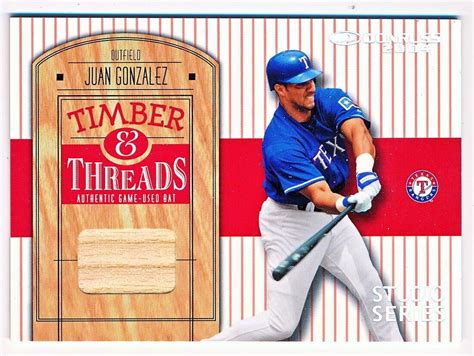 Donruss Juan Gonzalez Timber Threads Studio Series Bat Tt