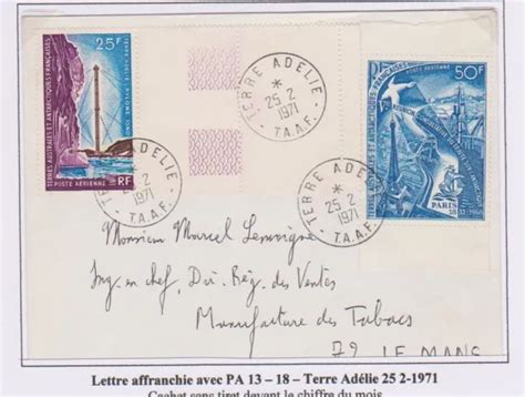 TIMBRES TAAF terre adélie 25 2 71 PA 13 18 EUR 25 00 PicClick FR