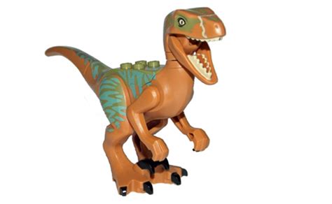 Купить LEGO Jurassic World Velociraptor Echo Olive Green Back Medium