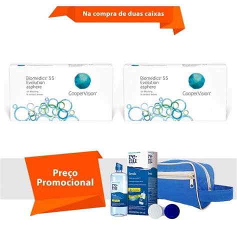 Biomedics Evolution Kit Renu Fresh Lente De Contato Incolor