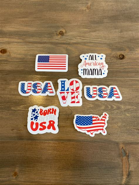 American Flag Sticker Bundle / USA Flag / Proud American Sticker Bundle ...