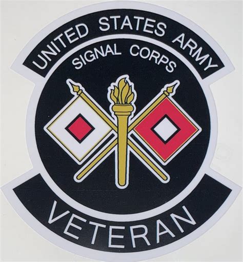 US Army Signal Corps Veteran Sticker - Decal Patch - Co