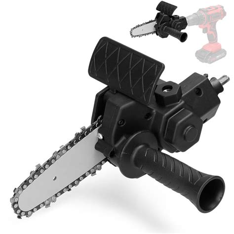 4 Inch Electric Drill Modified To Electric Chainsaw Tool Attachment