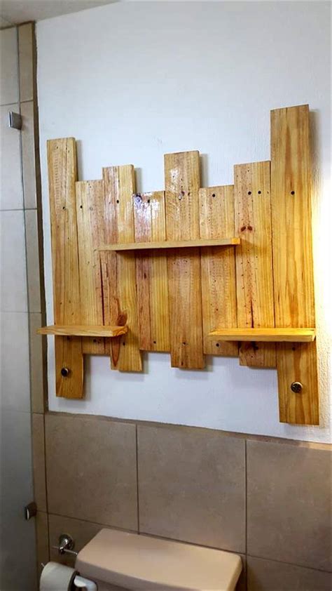 Pallet Bathroom Shelf For Toiletries 101 Pallets