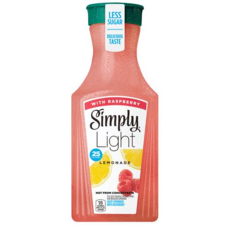 Simply Simply Light Lemonade With Raspberry Fruit Juice Non Gmo Fl