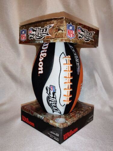 Official Nfl Street Football Wilson Ball Complete In Box Rare Orange