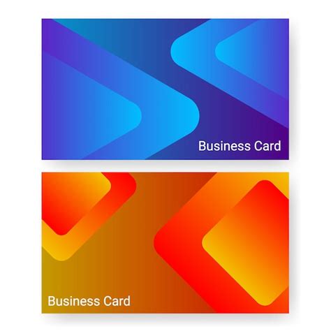 Premium Vector Business Card Set Templates Background Geometric Pattern