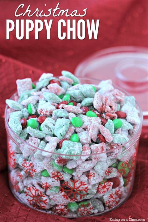 Christmas Puppy Chow Recipe - Easy Chex Mix Muddy Buddies