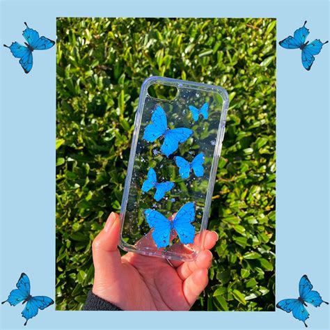 Fundas De Tel Fono Mariposa Azul Caja Del Tel Fono Mariposa Etsy