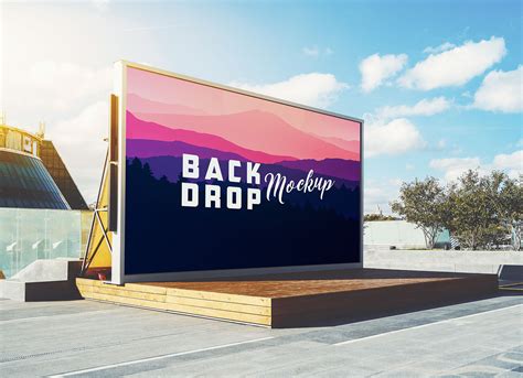 Outdoor Stage Backdrop Mockup Free Psd Templates