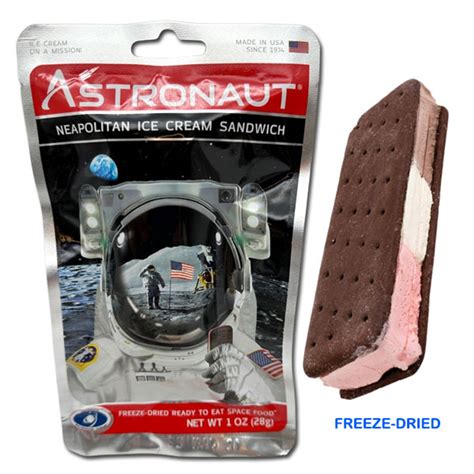 Astronaut Freeze Dried Neapolitan Ice Cream Sandwich Snack Hut