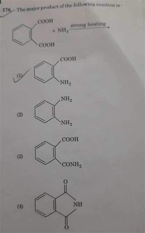 The Major Product Of The Following Reaction Is Filo