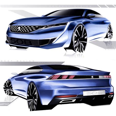 New Peugeot 508 Design Sketches By Giovanni Rizzo Car Body Design