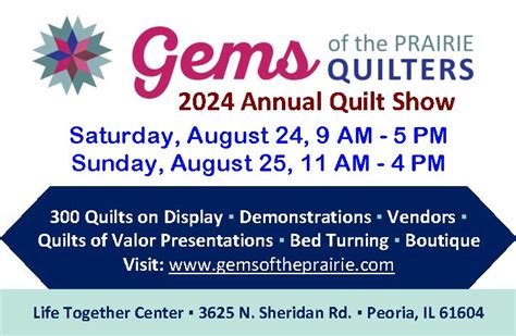 Gems of the Prairie Quilt Show - Explore Peoria